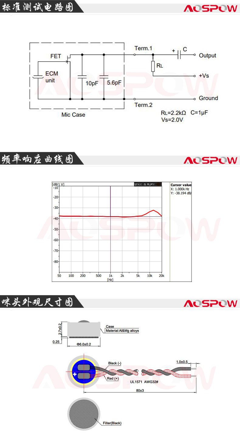 6027焊線咪芯規(guī)格書尺寸