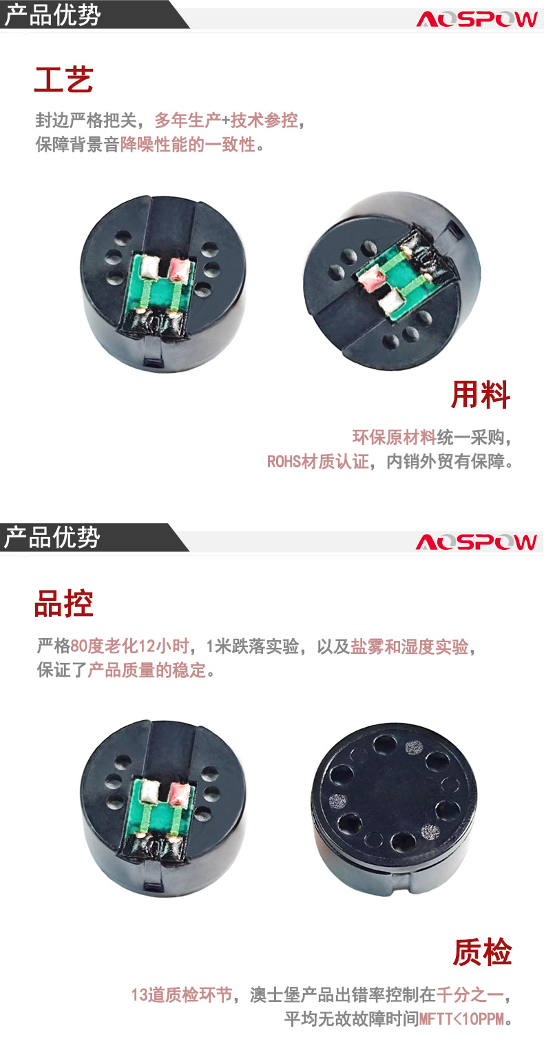 19mm動圈麥咪芯產品優(yōu)勢